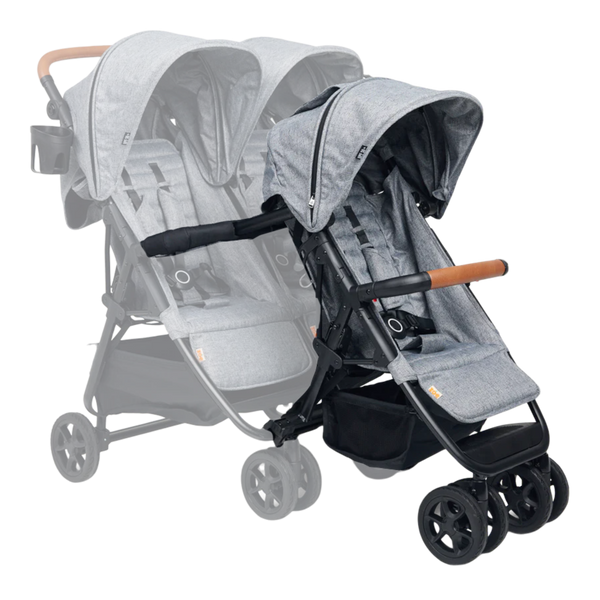 zoe double stroller folded Zoe The Trioᵛ² Add-On Seat