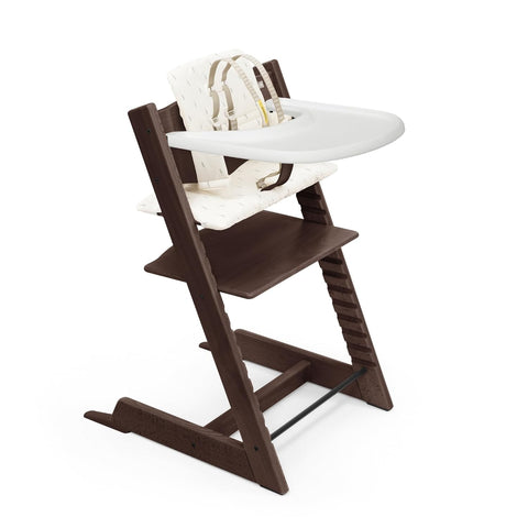 Stokke Tripp Trapp High Chair with Cushion and Tray - Walnut / Wheat Cream