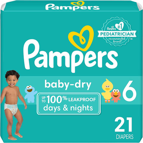 Pampers  Baby Dry Diapers - Size 6 - 21 Count