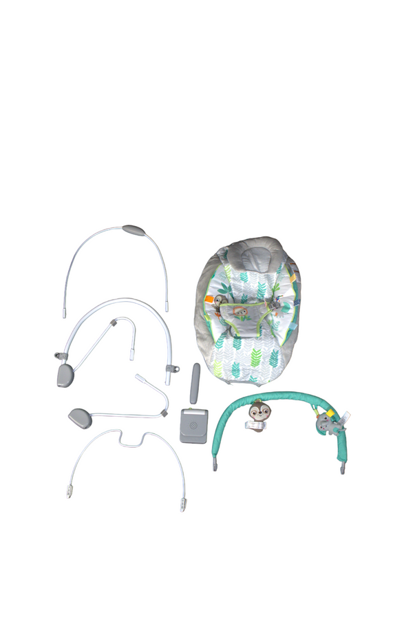Bright Starts Baby Bouncer with Vibrating Infant Seat - Jungle Vines - Gently Used - 2