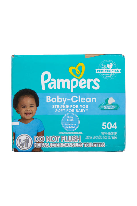 Pampers Baby-Clean Wipes - Baby Fresh  - 504 Count - Factory Sealed