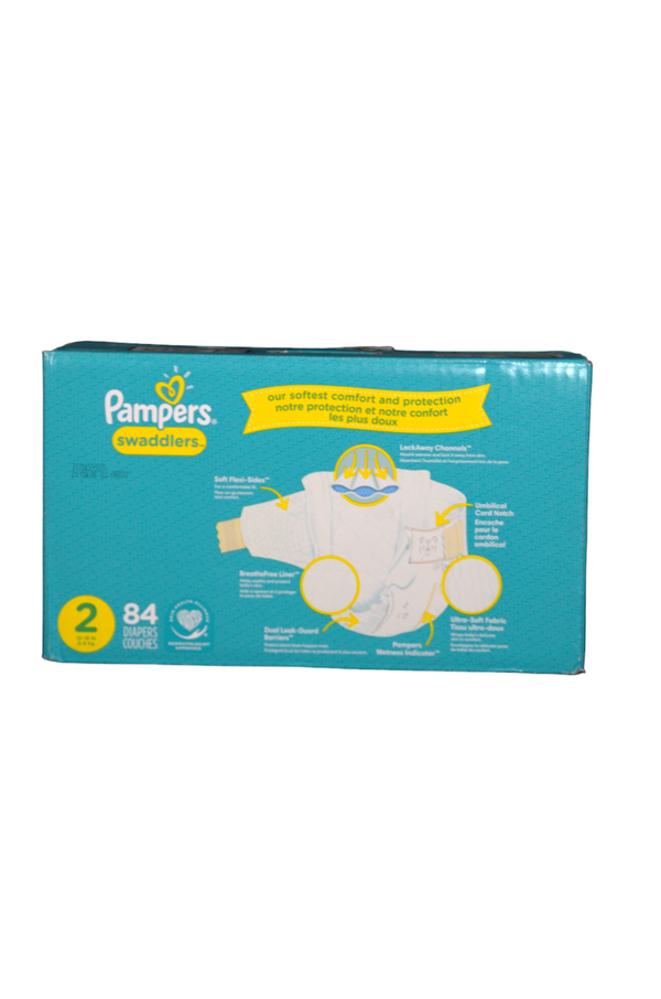 Pampers Swaddlers - Size 2 - 84 Count - Open Box - 2