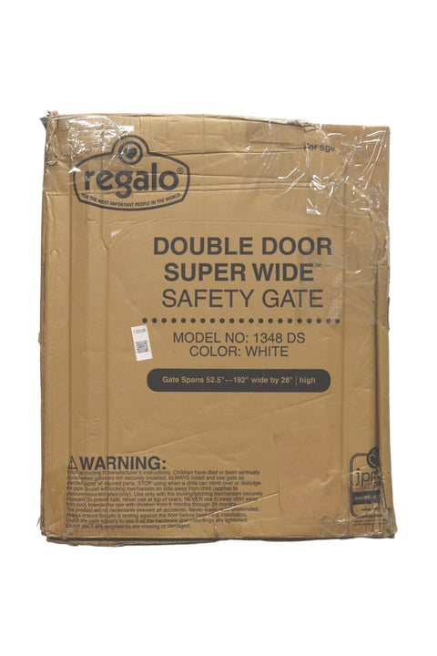 Regalo Double Door Super Wide Safety Gate - White
