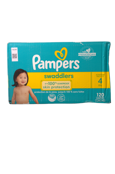 Pampers Swaddlers - Size 4 - 120 Count - Open Box