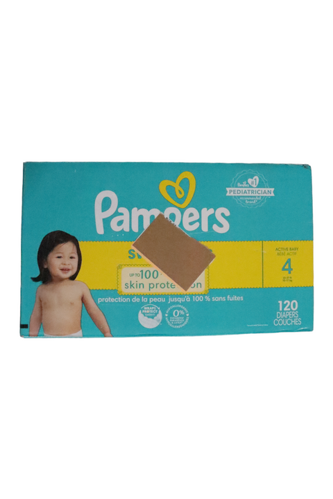 Pampers Swaddlers - Size 4 - 120 Count - Factory Sealed