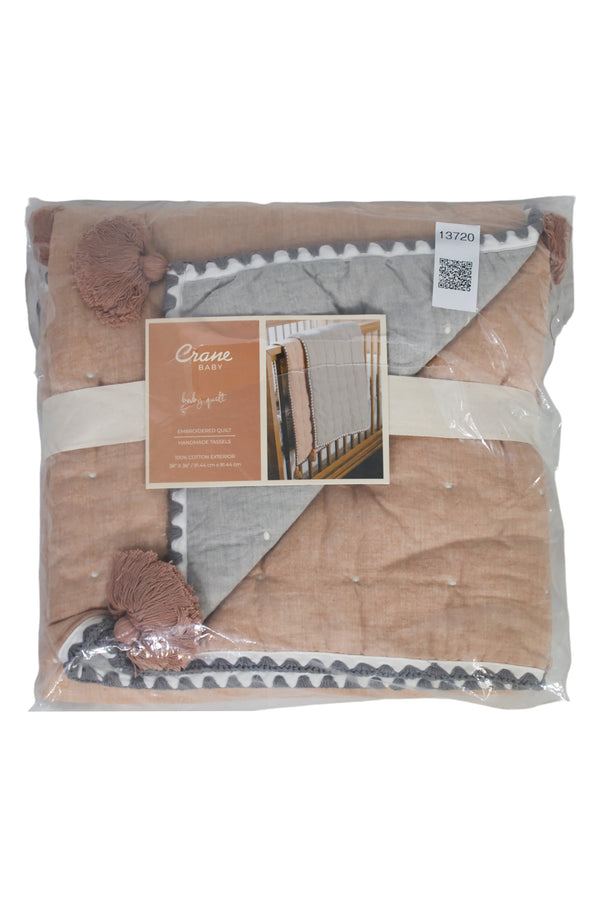 Crane Baby Quilted Baby Blanket - Ezra Copper - Factory Sealed - 2
