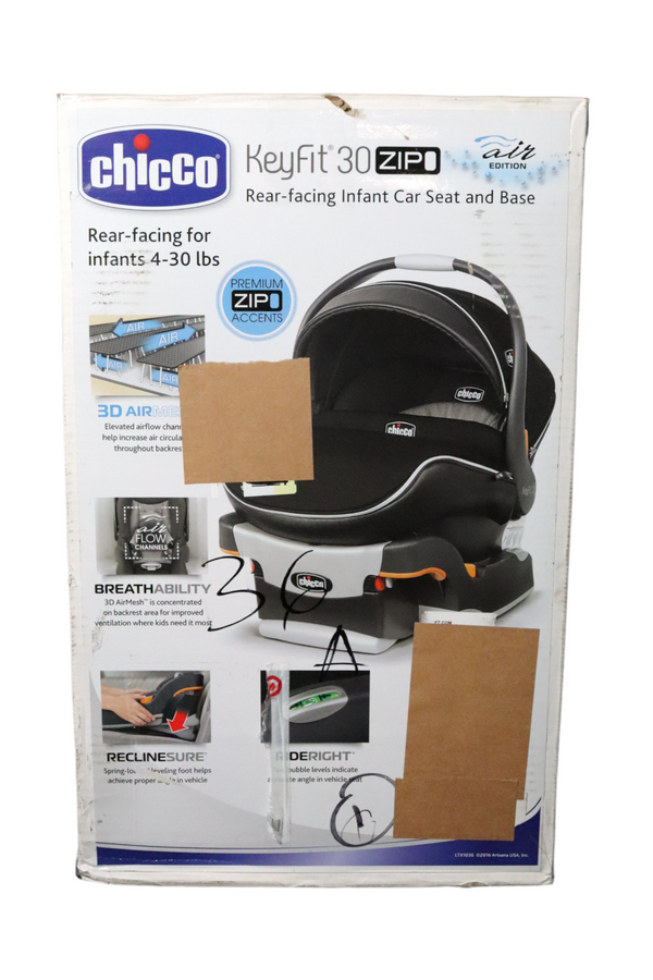 Chicco KeyFit 30 Zip Air Infant Car Seat - Q Collection - 2022 - Open Box - 2