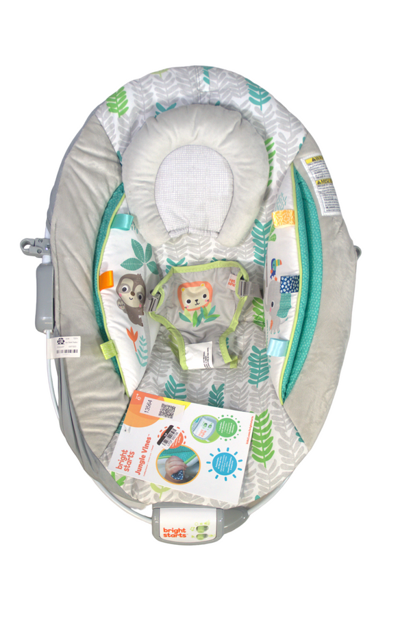 Bright Starts Comfy Bouncer - Jungle Vines - Gently Used - 2