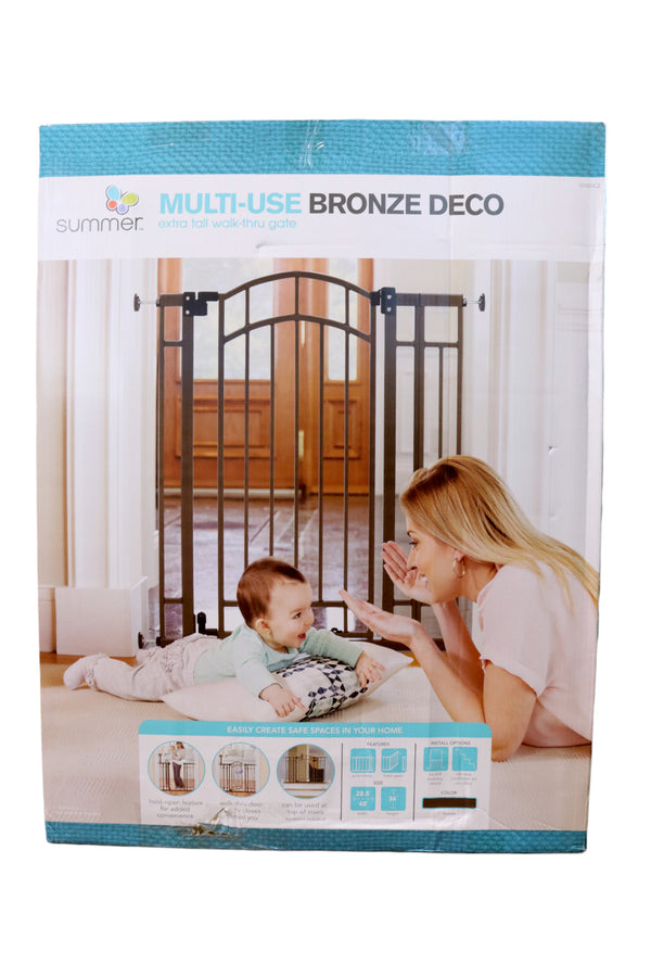 Summer Infant Multi-Use Decorative Extra Tall Walk-Thru Baby Gate - Bronze - 2