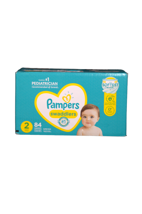Pampers Swaddlers - Size 2 - 84 Count - Open Box
