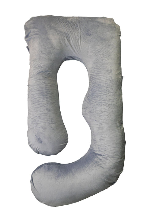 Momcozy Huggable Maternity U Shaped Body Pillow - Grey - Warming Cover - Like New