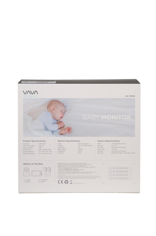 VAVA 720P Video Baby Monitor - White - Open Box - 3