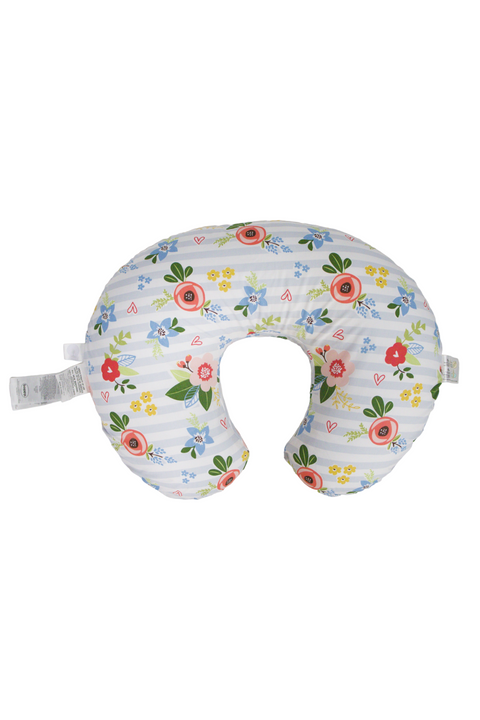 Boppy Original Support Nursing Pillow - Blue Pink Posy - Gently Used