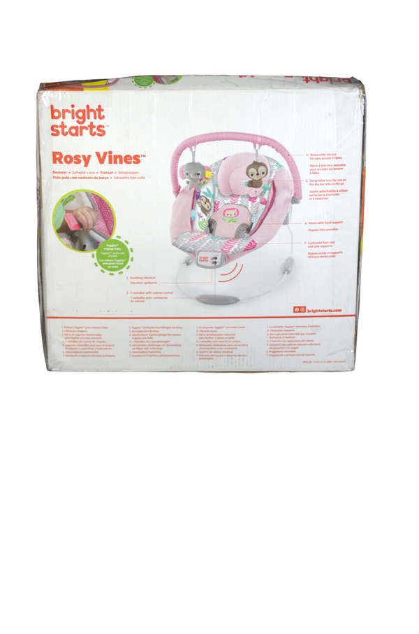 Bright Starts Comfy Bouncer - Rosy Vines - 3