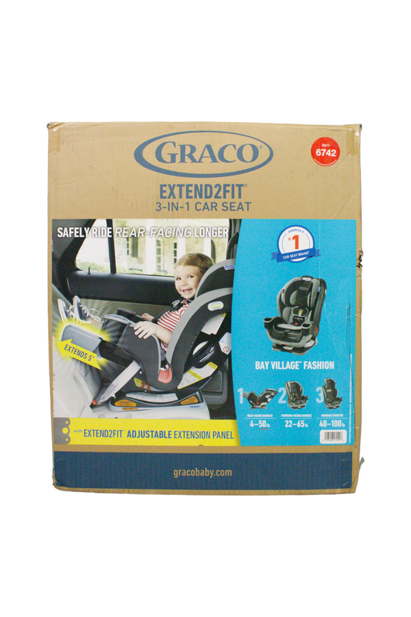 Graco Extend2Fit 3-in-1 Car Seat - Bay Village - 2022 - Open Box - 2