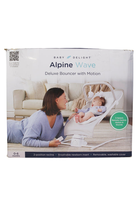 Baby Delight Alpine Wave Deluxe Portable Bouncer  - Driftwood Grey