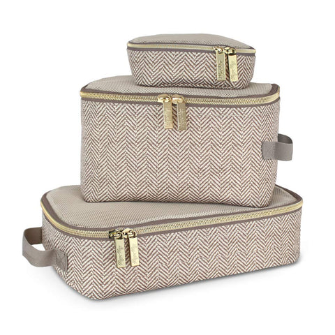 Itzy Ritzy Pack Like a Boss Packing Cubes - Taupe - Factory Sealed