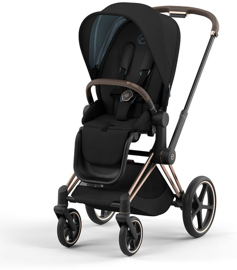 Cybex Priam 4 Stroller - Rosegold Frame/Deep Black Seat