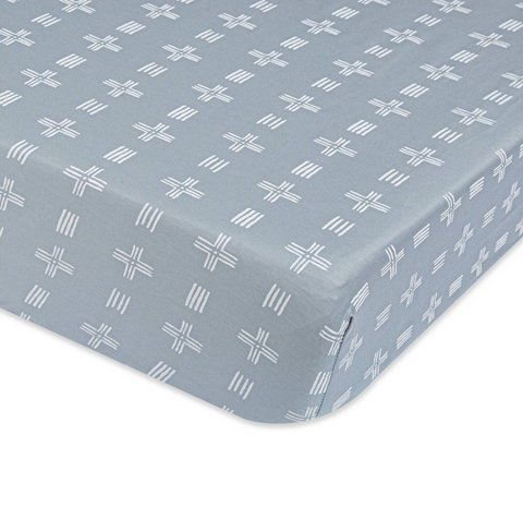 Crane Baby Crib Fitted Sheet - Ezra River Dash