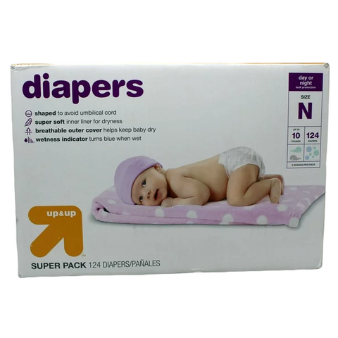 up & up Disposable Diapers - Newborn - 124 Count - Newborn