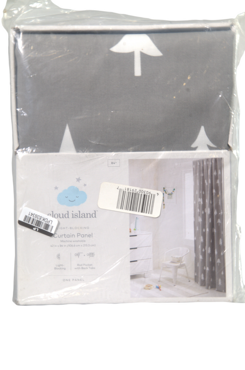 Cloud Island Blackout Curtain Panel - Gray Trees - Factory Sealed