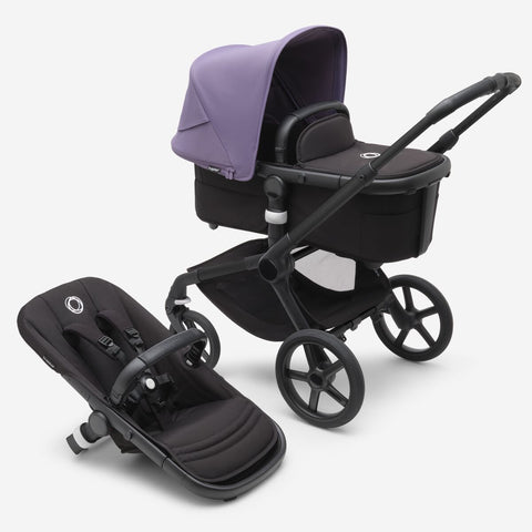 Bugaboo Fox 5 Complete Stroller - Black/Midnight Black-Astro Purple