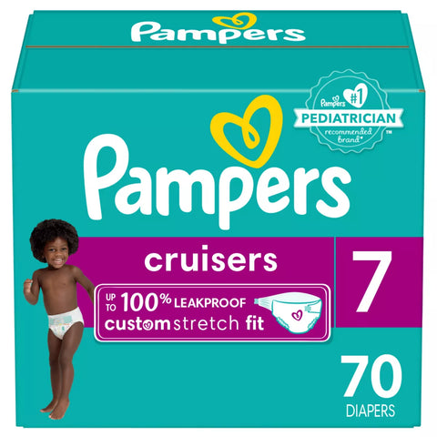 Pampers Cruisers - Size 7 - 70 Diapers