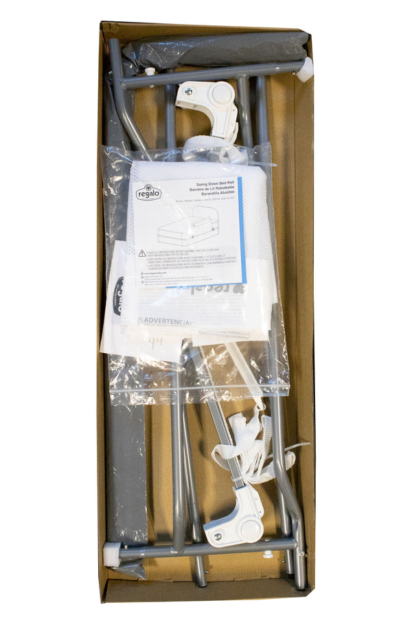 Regalo Extra Long Swing Down Bed Rail - White - Open Box - 3