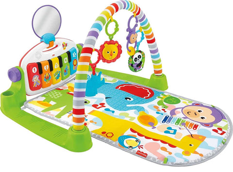 Fisher-Price Deluxe Kick and Play Piano Gym - Green - Gently Used