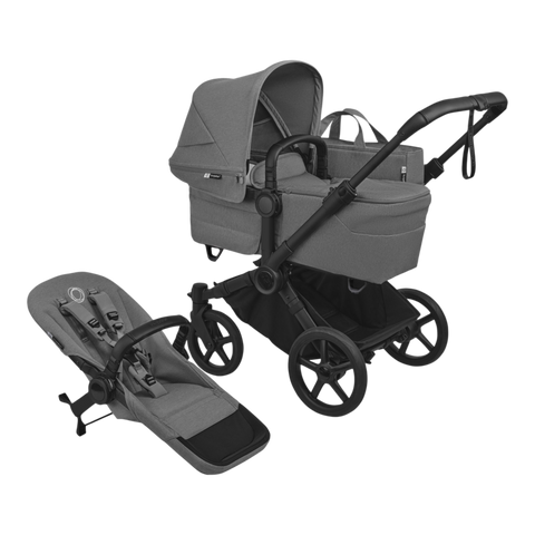 Buy moon-grey-with-black-frame Bugaboo Donkey 6 Single to Double Stroller
