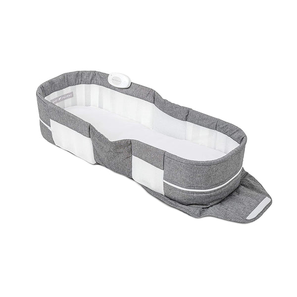 Baby Delight Snuggle Nest Harmony Portable Infant Lounger - Charcoal Tweed - Open Box - 1