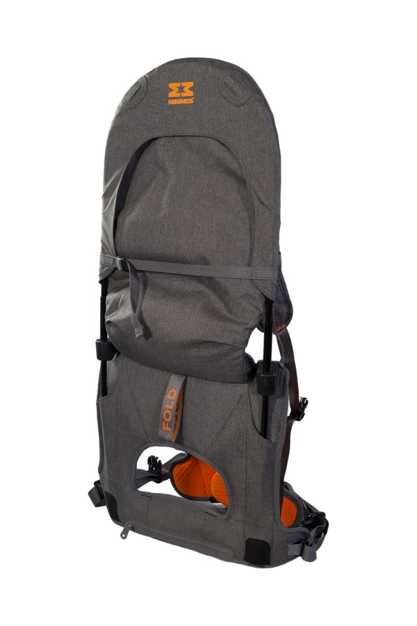 MiniMeis G4 Shoulder Carrier With Matching Backpack - Grey/Orange - 2