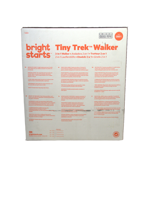 Bright Starts Tiny Trek 2-in-1 Baby Activity Walker - Jungle Vines - Factory Sealed - 3
