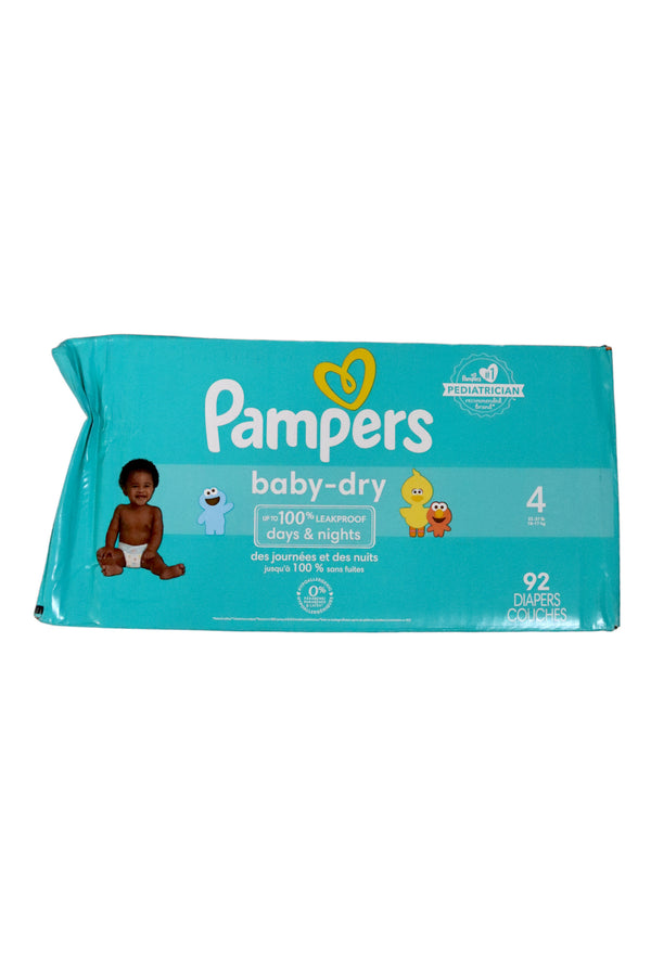 Pampers  Baby Dry Diapers - Size 4 - 92 Count - Factory Sealed - 1