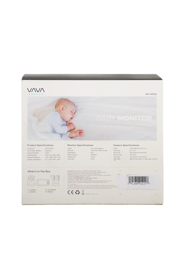 VAVA 720P Video Baby Monitor - White - Factory Sealed - 2