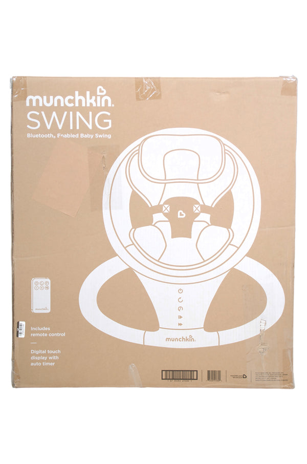 Munchkin Bluetooth-Enabled Musical Baby Swing - Classic Grey - Gently Used - 4