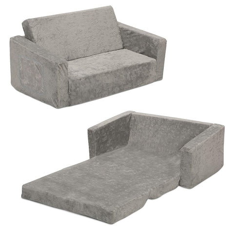 Delta Children Serta Perfect Sleeper Flip-Out Sofa to Lounger  - Grey