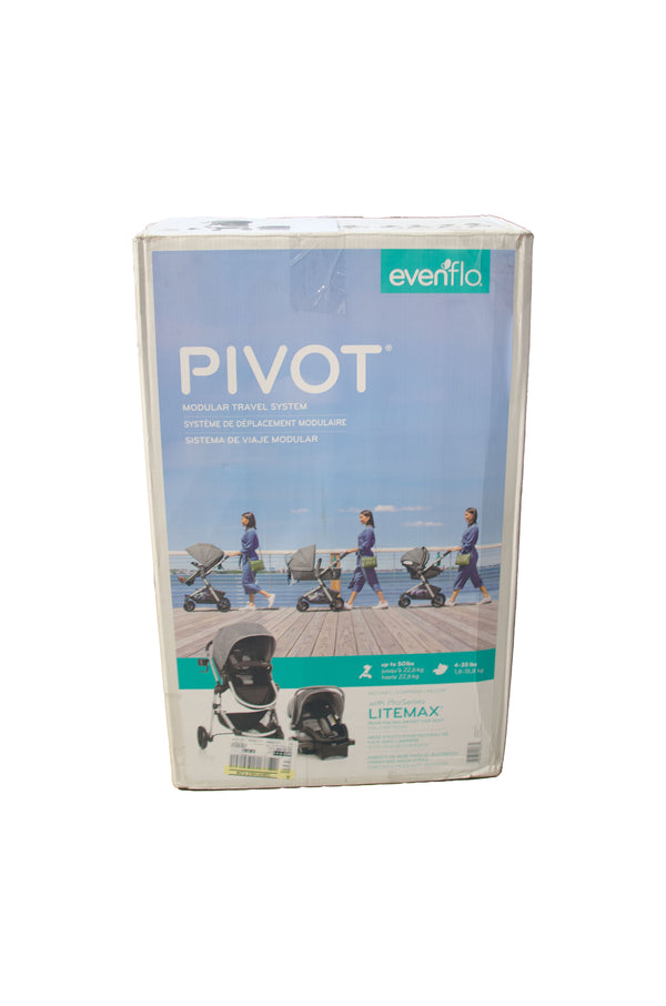 Evenflo Pivot Modular Travel System with Pro Series LiteMax Infant Car Seat - Aspen Skies - 2