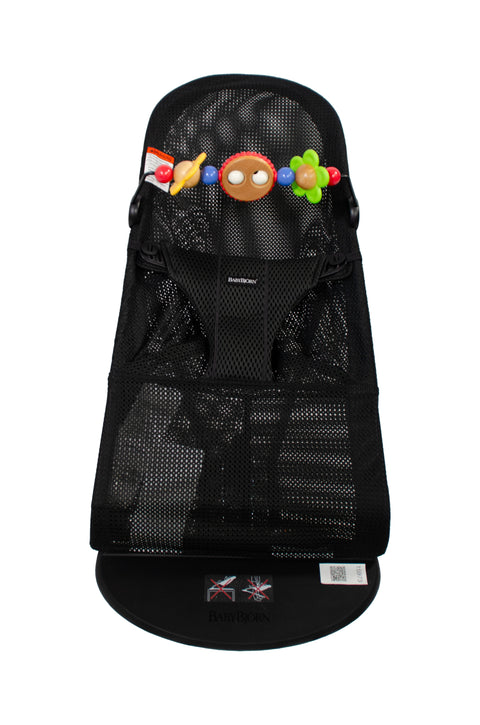 Babybjorn Bouncer Bliss Bundle with Toy and Transport Bag - Mesh - Anthracite - Gently Used