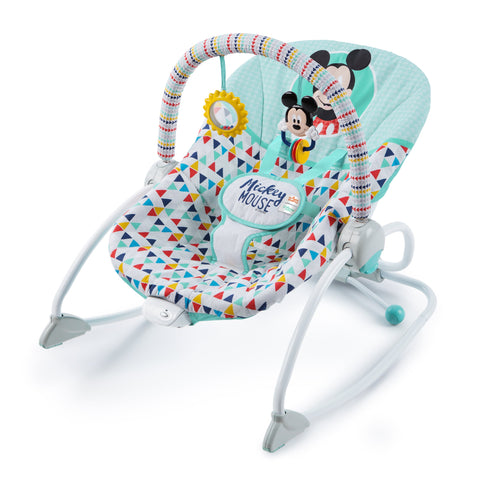 Bright Starts Infant to Toddler Rocker - Mickey Happy Triangles  - Gently Used