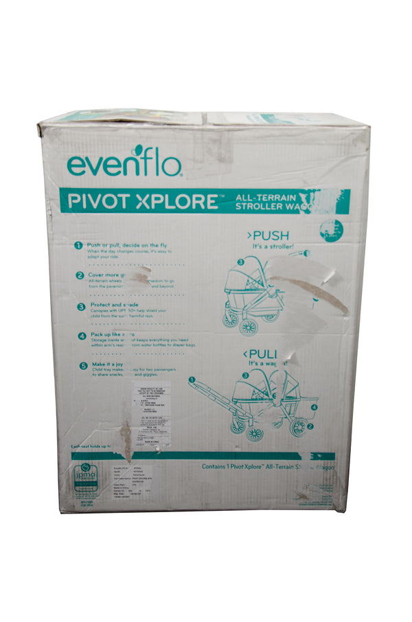 Evenflo Pivot Xplore All-Terrain Stroller Wagon - Adventurer Grey - 2021 - Open Box - 6