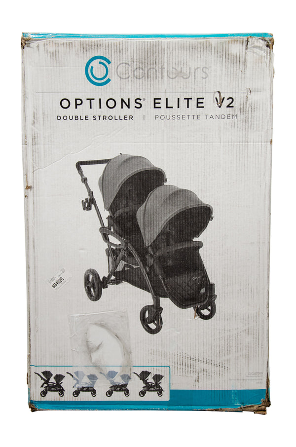 Contours Options Elite V2 Double Stroller - Charcoal - 2020 - Open Box - 2