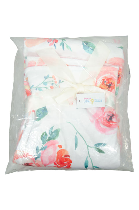 Honey Lemonade Premium Baby & Toddler Minky Blanket - Pink Floral - Like New
