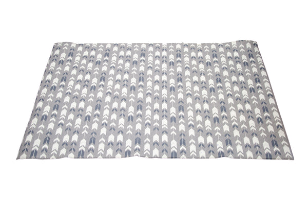 Baby Care Reversible Playmat - Grey Arrows and Stars - Gently Used - 2
