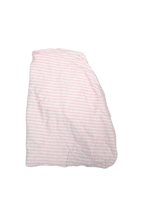 Gerber Stripe Organic Cotton Fitted Crib Sheet - Pink/ White - Gently Used
