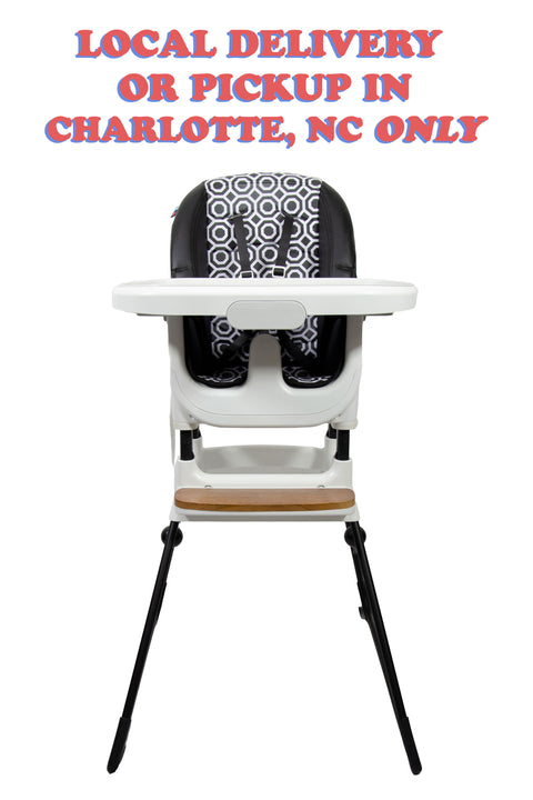 Fisher-Price Jonathan Adler Deluxe High Chair - Black/White - 2016 - Gently Used