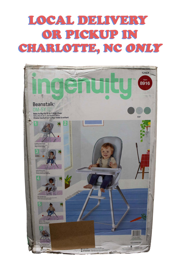 Ingenuity Beanstalk Baby to Big Kid 6-in-1 High Chair - Ray - Open Box - 10