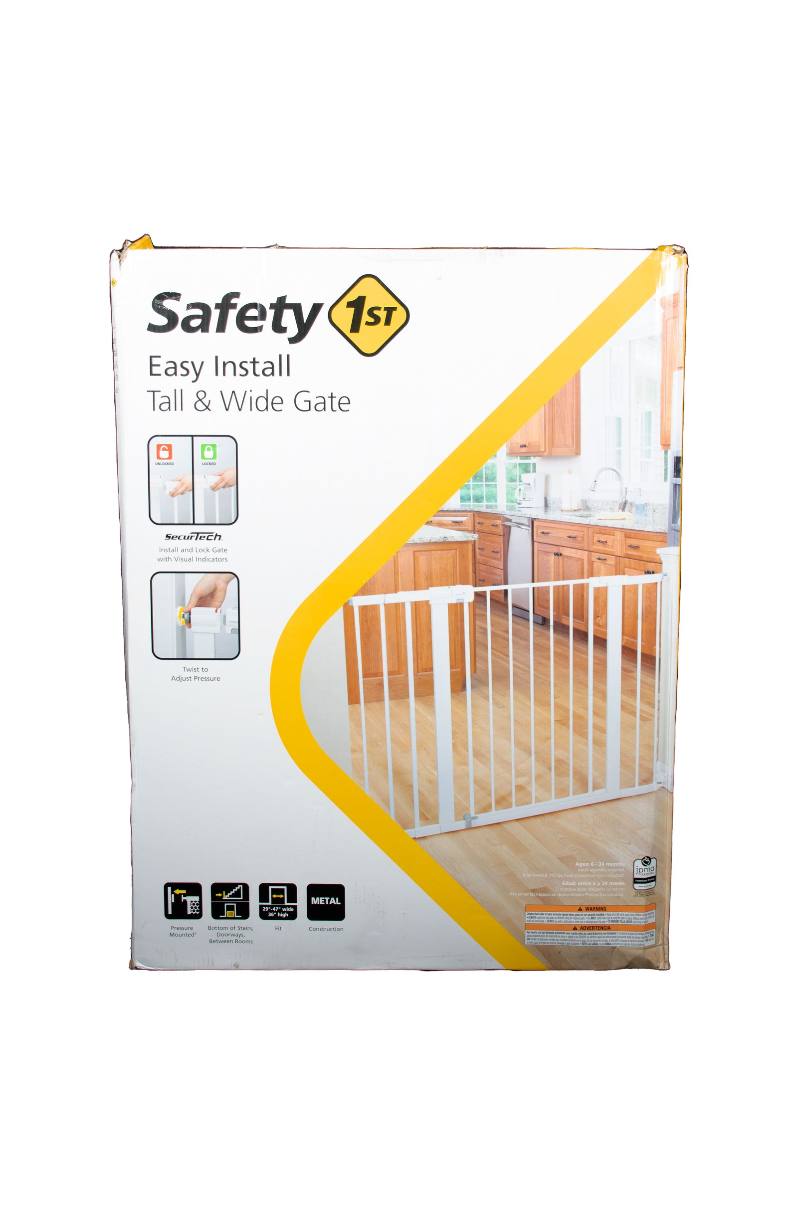 Safety 1st Easy Install Extra Tall & Wide Gate White Stork Exchange