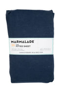 Marmalade Cotton Jersey Knit Fitted Crib Sheet - Navy - Open Box - 1