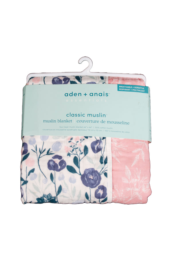 Aden + Anais Essentials Cotton Muslin Blanket - Flowers Bloom - 1